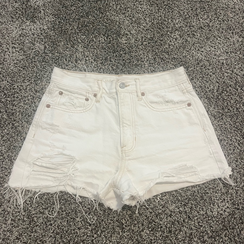 American Eagle white jean shorts